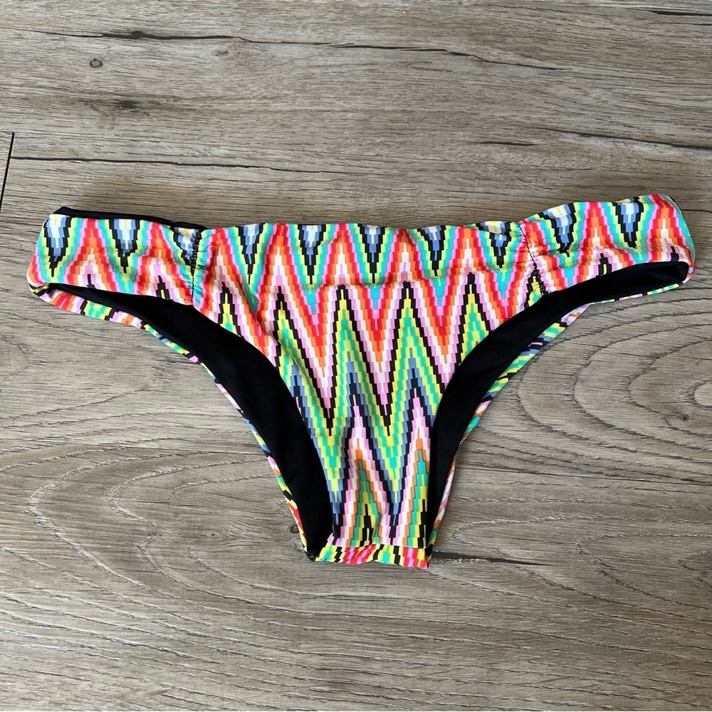Colorful Zigzag Reversible Bikini Bottom